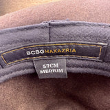 BCBGMaxAzria Womens Brown Wool Fedora Hat Medium Stylish Wide Brim Design 57CM