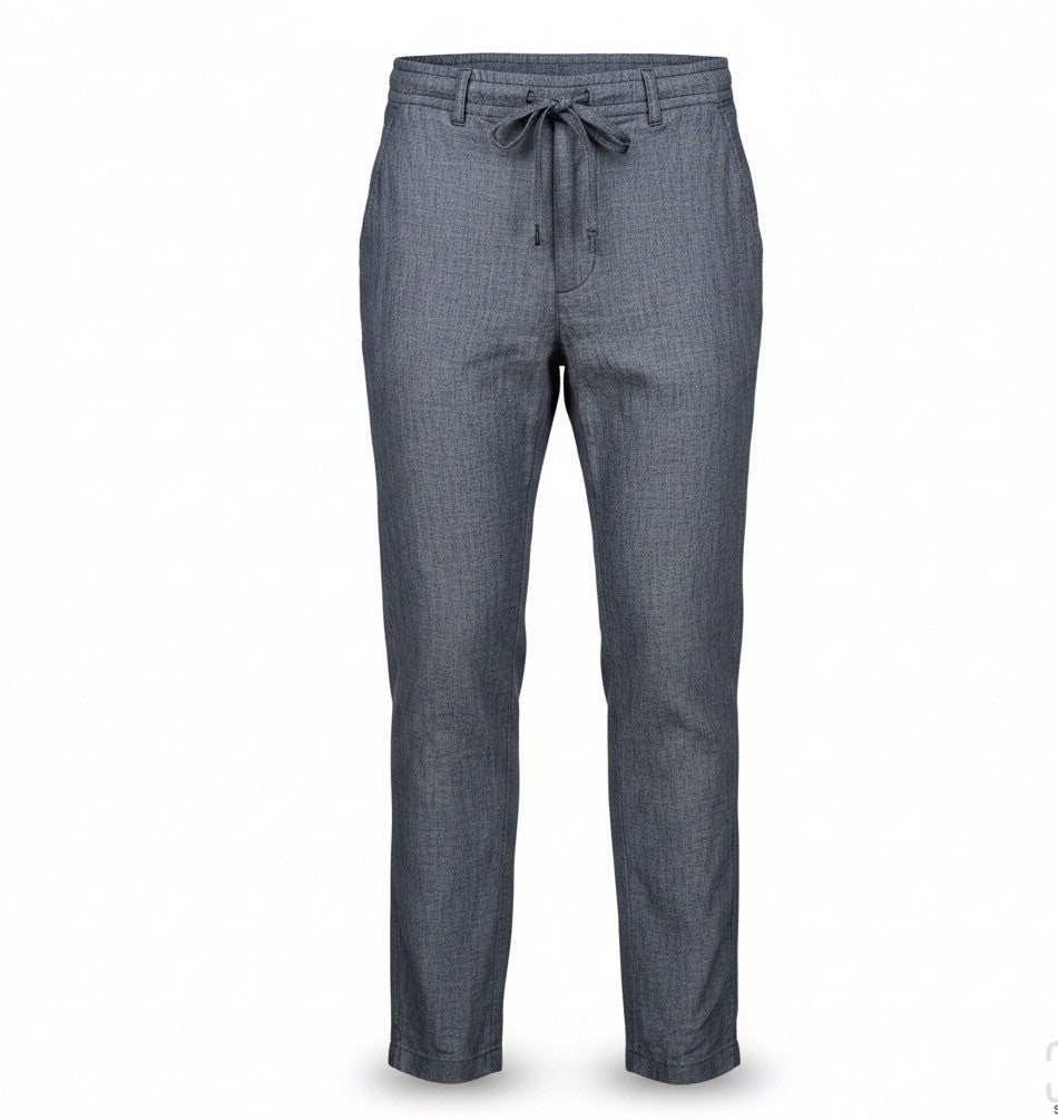 Westport Black Mens Blue Linen Drawstring Casual Pants Relaxed Fit Size XLT