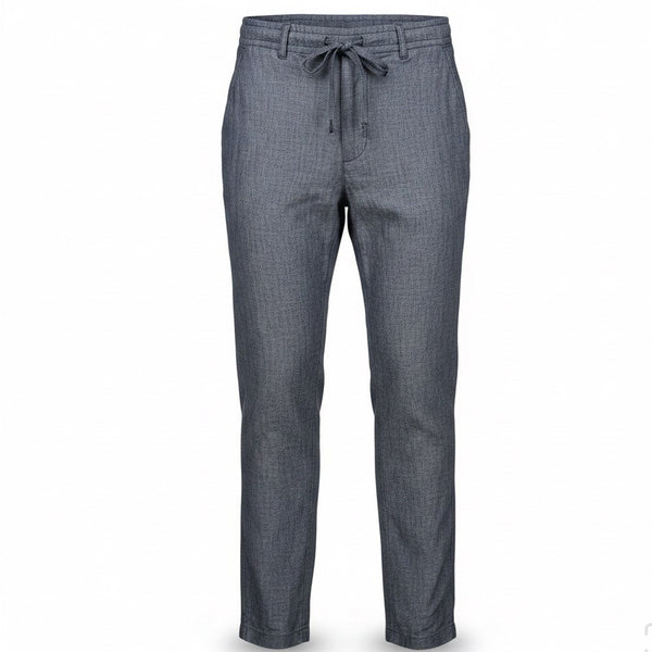 Westport Black Mens Blue Linen Drawstring Casual Pants Relaxed Fit Size XLT