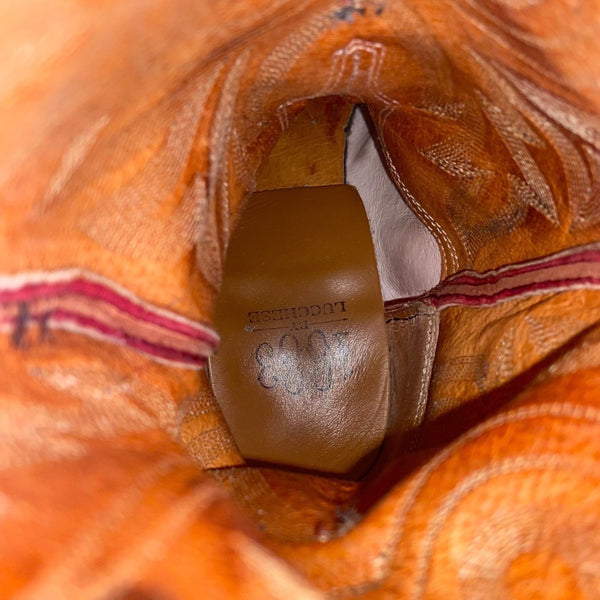 1883 By Lucchese Women’s Red Leather Embroidered Western Cowboy Boots Size 9D
