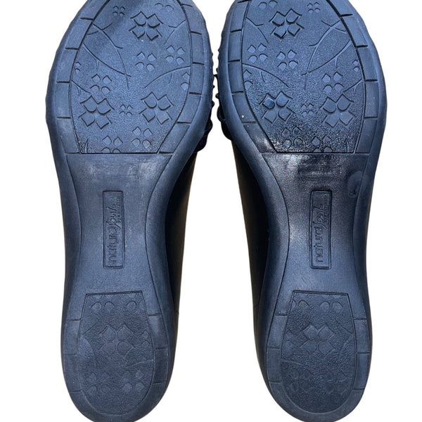 Natural Soul Women’s Black Slip-On All Thru Comfort Girly Flat Shoes Size 10M