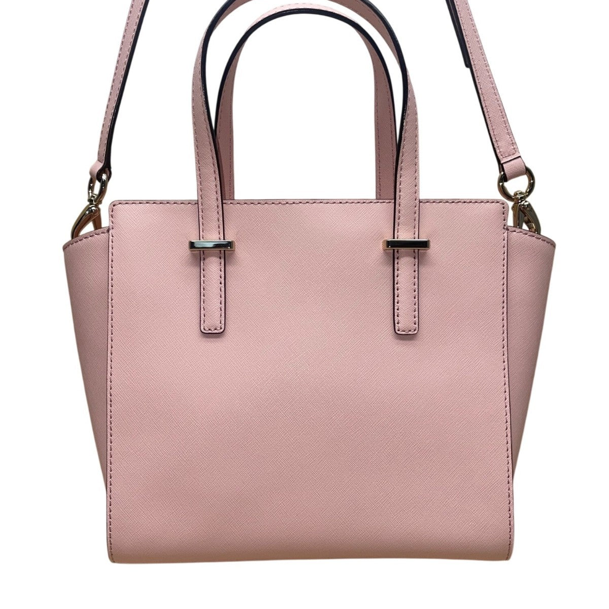 Kate Spade Women’s Pink Leather Adjustable Strap Compact Crossbody Tote Bag