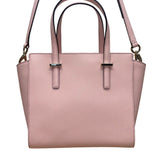 Kate Spade Women’s Pink Leather Adjustable Strap Compact Crossbody Tote Bag