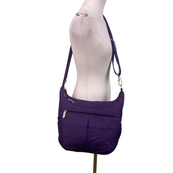 Travelon Women’s Purple Nylon Anti-Theft Multiple Pockets Crossbody Bag