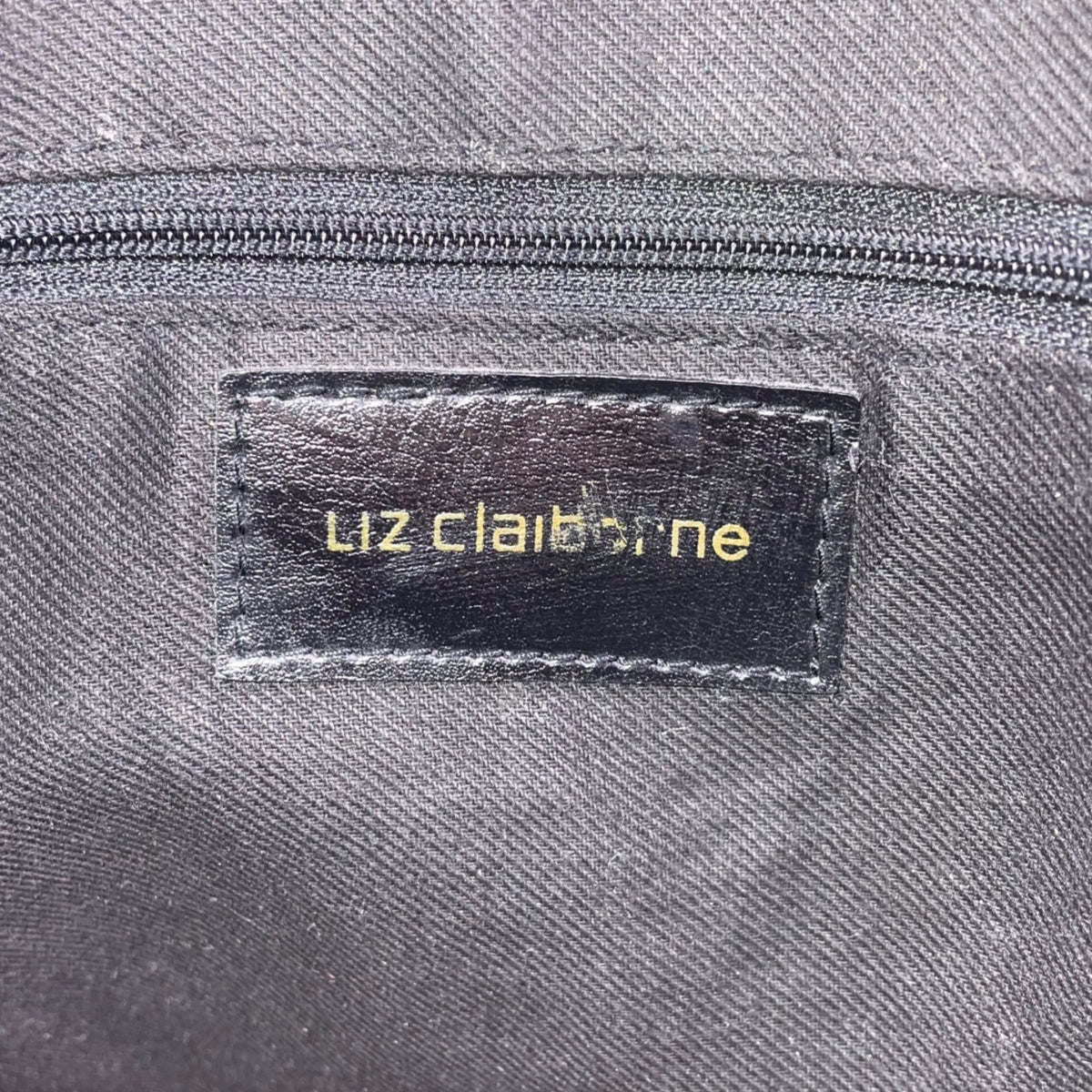 Liz Claiborne Women’s Black Faux Leather & Nylon Adjustable Strap Crossbody Bag