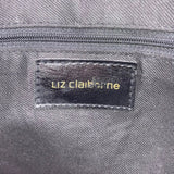 Liz Claiborne Women’s Black Faux Leather & Nylon Adjustable Strap Crossbody Bag