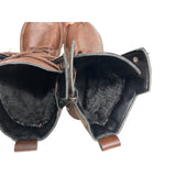 Kaiser Women Military Height Lace-up High top Belt Buckle Vintage Ankle Boots Sz