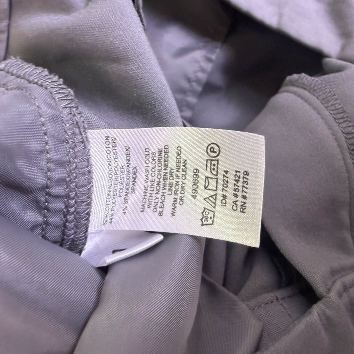 Ann Taylor Womens Light Gray Dress Pants Flat Front Button Details  Size 12