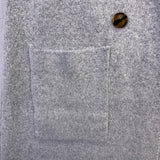 Pink Clover Women Gray Long Double Breasted Coat Size L