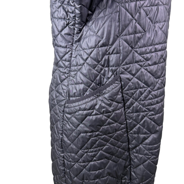 Nike Womens Black Quilted Bomber Jacket Lightweight Outerwear Casual Sz XL