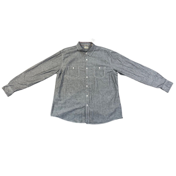 Nordstrom Mens Black Button-Up Long-Sleeve Shirt Casual Slim Fit  Sz XXL