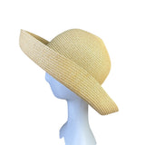 Betmar New York Womens Beige Straw Sun Hat Summer Style