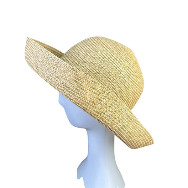 Betmar New York Womens Beige Straw Sun Hat Summer Style