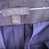 Ann Taylor Womens Navy Petite-Curvy Fit Pants Classic Style Size 8P