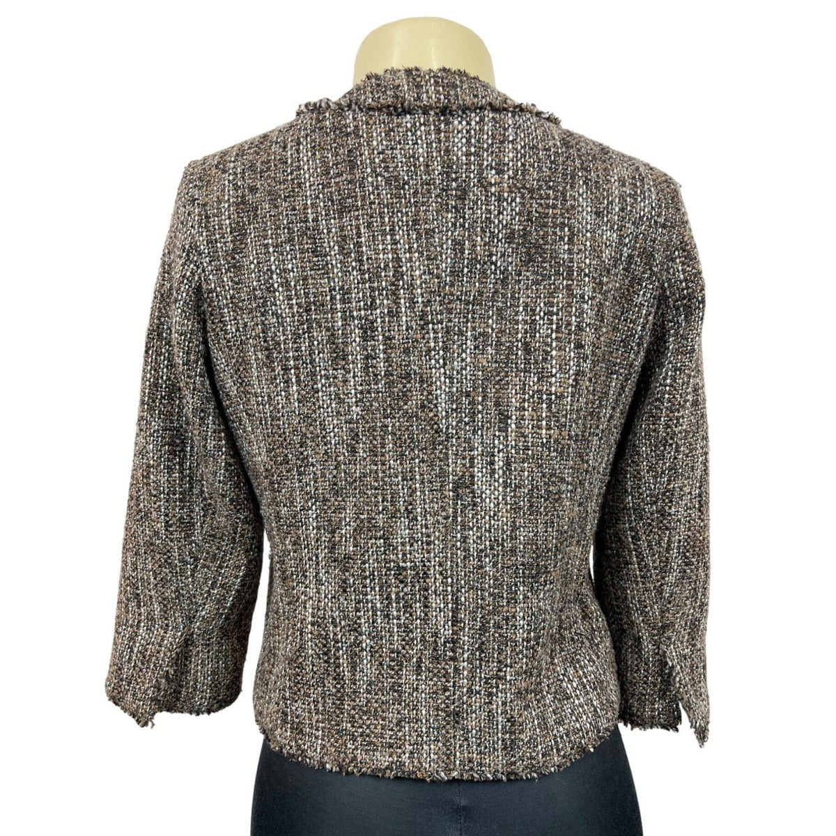 Michael Kors Women's Brown Tweed Blazer Jacket Sz 8
