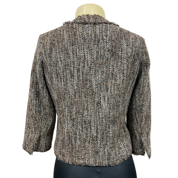 Michael Kors Women's Brown Tweed Blazer Jacket Sz 8