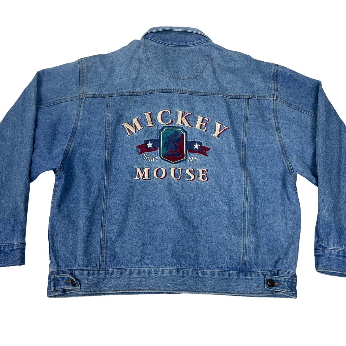Mickey Inc Unisex Blue Denim Button Down Jacket Sz L