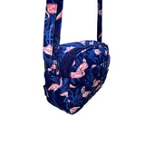 Vera Bradley Women’s Navy Flamingo Pattern Quilted Adjustable Crossbody Bag