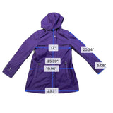 Weatherproof Womens Purple Polyester Rain Jacket With Hood Size M