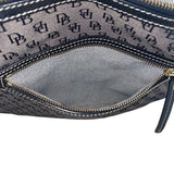 Dooney & Bourke Women’s Gray/Black Canvas Monogram Adjustable Strap Shoulder Bag