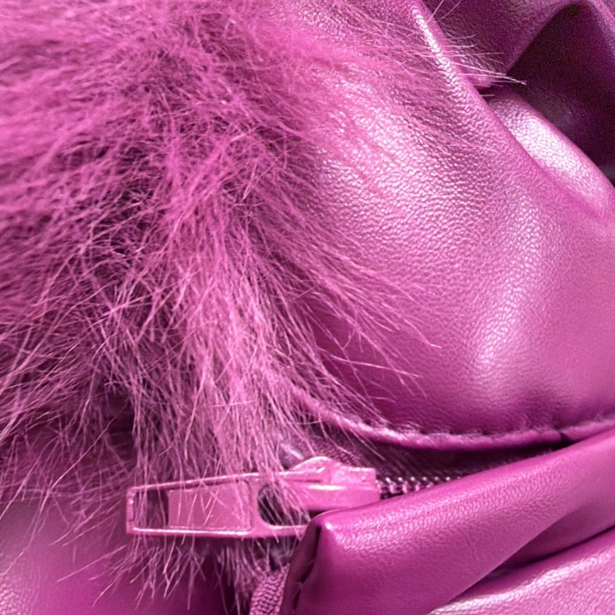 Fashion Nova Girls Purple Puffer Coat Faux Fur Hood Size 14 Y2K Winter