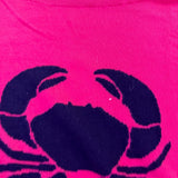Talbots Womens Pink Crab Graphic Sweater Pullover Casual Knit Size XL