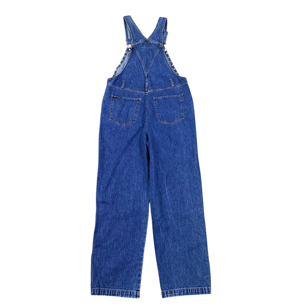No Excuses Womens Blue Cotton Denim Overalls Casual Retro Style Size M