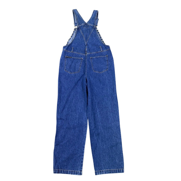 No Excuses Womens Blue Cotton Denim Overalls Casual Retro Style Size M