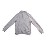Express Mens Light Gray Button-Front Sweater Collared Knit Pullover Sz M