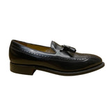 Johnston & Murphy Men’s Black Leather Tassel Deerfield Dress Loafers Size 10D