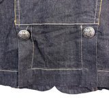 Old Navy Womens Black Denim Button-Up Stretch & Fitted Jacket Size M