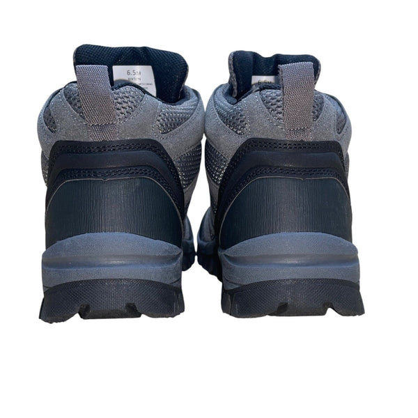 Cushionaire Women’s Gray & Blue Mesh & Faux Suede Bixton Hiking Boots Size 6.5M