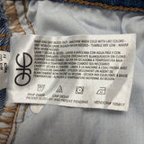 Jessica Simpson Womens Blue Denim Stretch Maxi Skirt Raw Hem Slim Fit Size 12