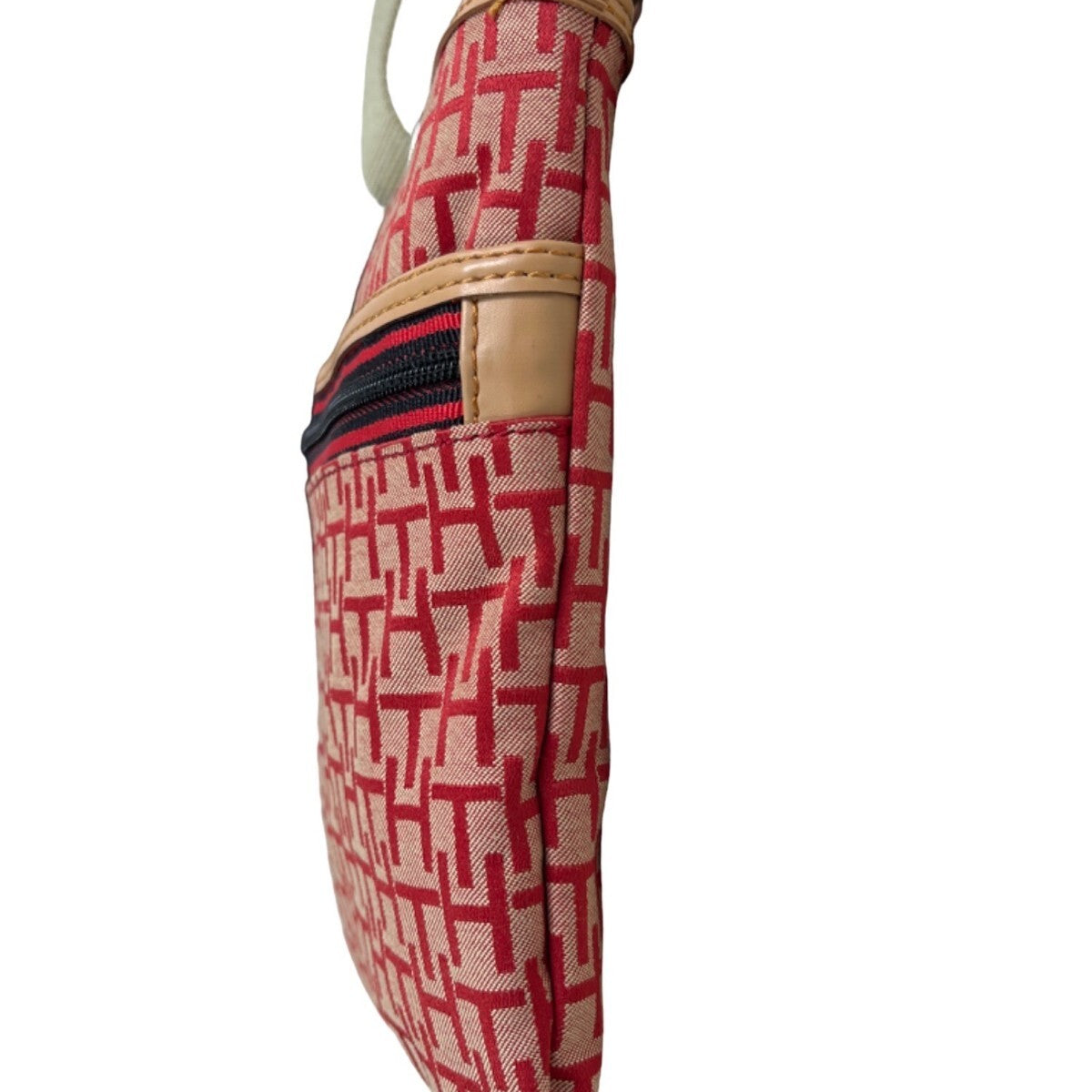 Tommy Hilfiger Crossbody Red Shoulder Bag Outside and Inside Zipper Sz M - NWT