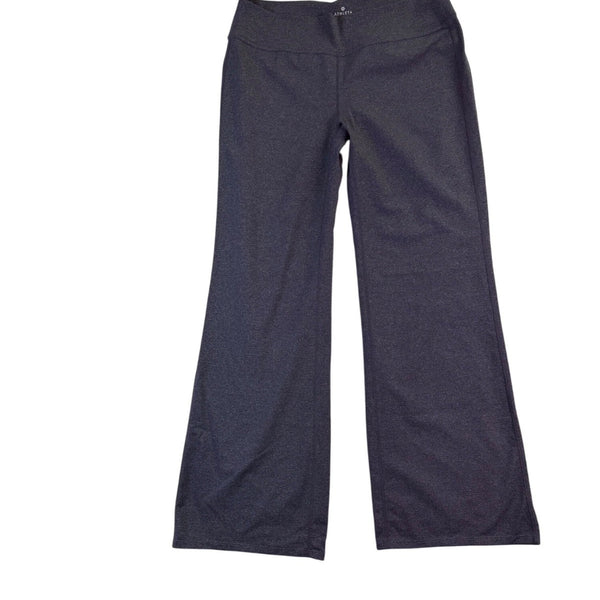 Athleta Womens Gray Nylon Blend Yoga Pants Flare Leg Stretch Activewear Size XL