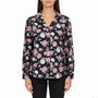 Asos Womens Black & Pink Floral Button-Up Long Sleeve Shirt Size US 8
