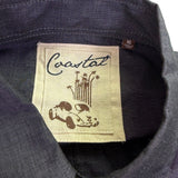 Coastal Long Sleeve Mens Gray Button-Up Shirt With Pockets Size XL