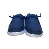 Skechers Men’s Navy Blue Textile Memory Foam Slip-On Loafers Shoes Size 10