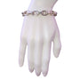 Lisa Greene Womens Silver Tone 950 Silver Toggle Clasp Chain Bracelet 7 Inches