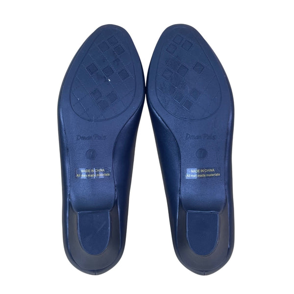 Dream Pairs Women’s Navy Faux Leather Low Heel Slip-On Pumps Size 7 - New