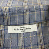 SOHO by Stephanie Horne Women's Blue and Gray Plaid Blazer Sz S