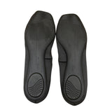 Romantic Soles Women’s Black Satin Decorative Rose Accent Geneva Flats Size 8W