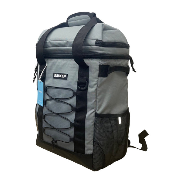 ZAKEEP Unisex Gray Polyester & EVA Insulated Cooler Backpack 24L Capacity