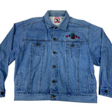 Mickey Inc Unisex Blue Denim Button Down Jacket Sz L