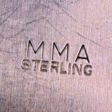 Mma Sterling Silver Round Pin/Pendant Vintage Boy & Dog Art Nouveau Engraving