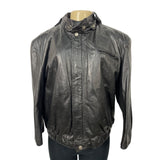 Vintage Berman's Men's Black Leather Jacket Size 44 - EUC