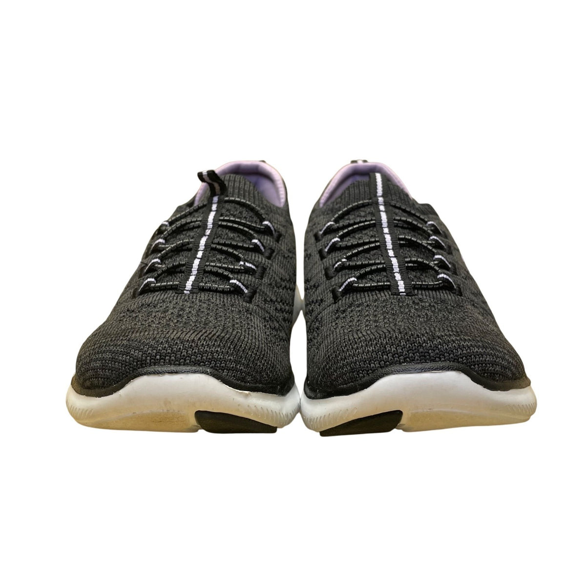 Skechers Women’s Black Knit Memory Foam Athletic Dual-Lite Sneakers Size 7