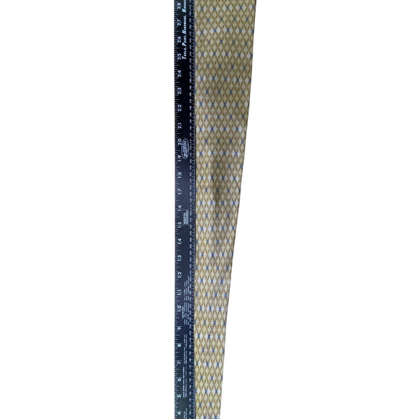 Crazy Horse Mens Gold & Blue Printed 100% Silk Tie Diamond Pattern