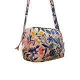 Vera Bradley Women’s Pink Quilted Floral Adjustable Strap Evie Crossbody Bag