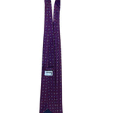 Cruise Club Mens Burgundy Microfiber Tie Purple Patterned Handmade Necktie